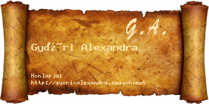 Győri Alexandra névjegykártya
